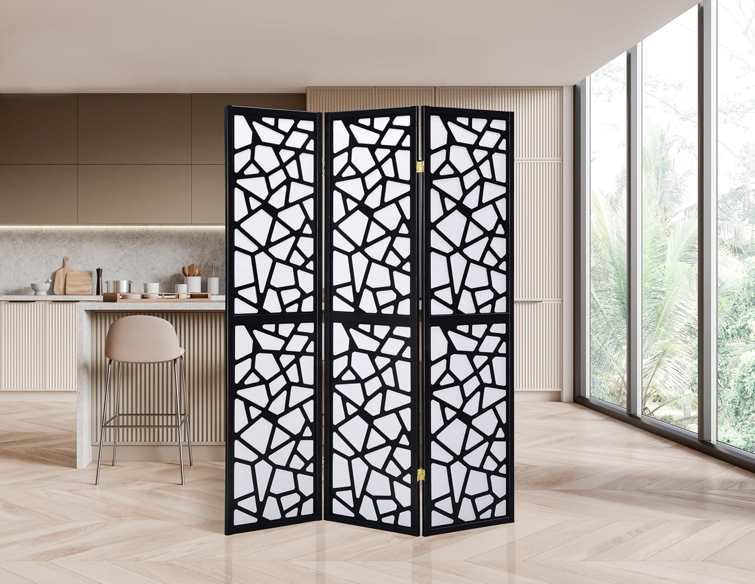 Shoji Screen Divider - 3 Panels Room Divider Privacy Screen