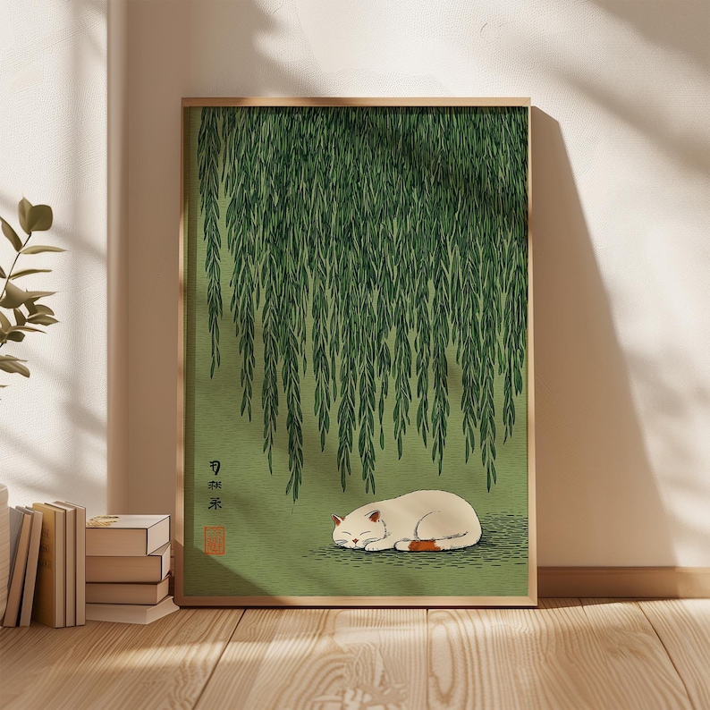 1pc Japanese Cat Under Willow  - đánh giá và giá Japanese Lifestyle