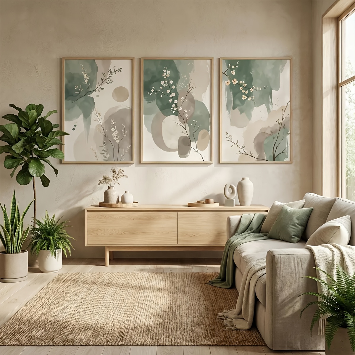 3pcs Japanese-Style Plant Canv - đánh giá và giá Japanese Lifestyle