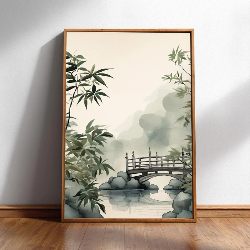 Japandi Wall Art Minimal Botan - đánh giá và giá Japanese Zen Lifestyle