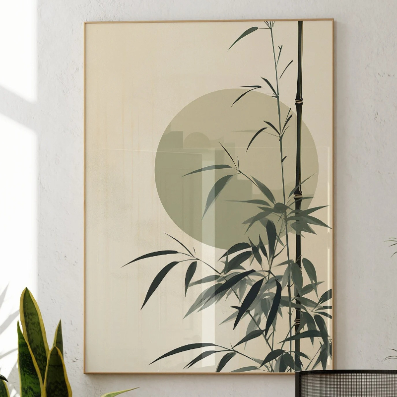 Japandi Wall Art Minimal Botan - đánh giá và giá Japanese Zen Lifestyle
