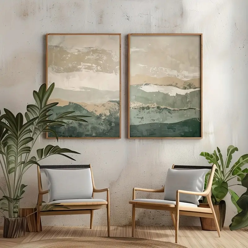 2pcs/set Wabi Sabi Abstract Ge - đánh giá và giá Japanese Lifestyle