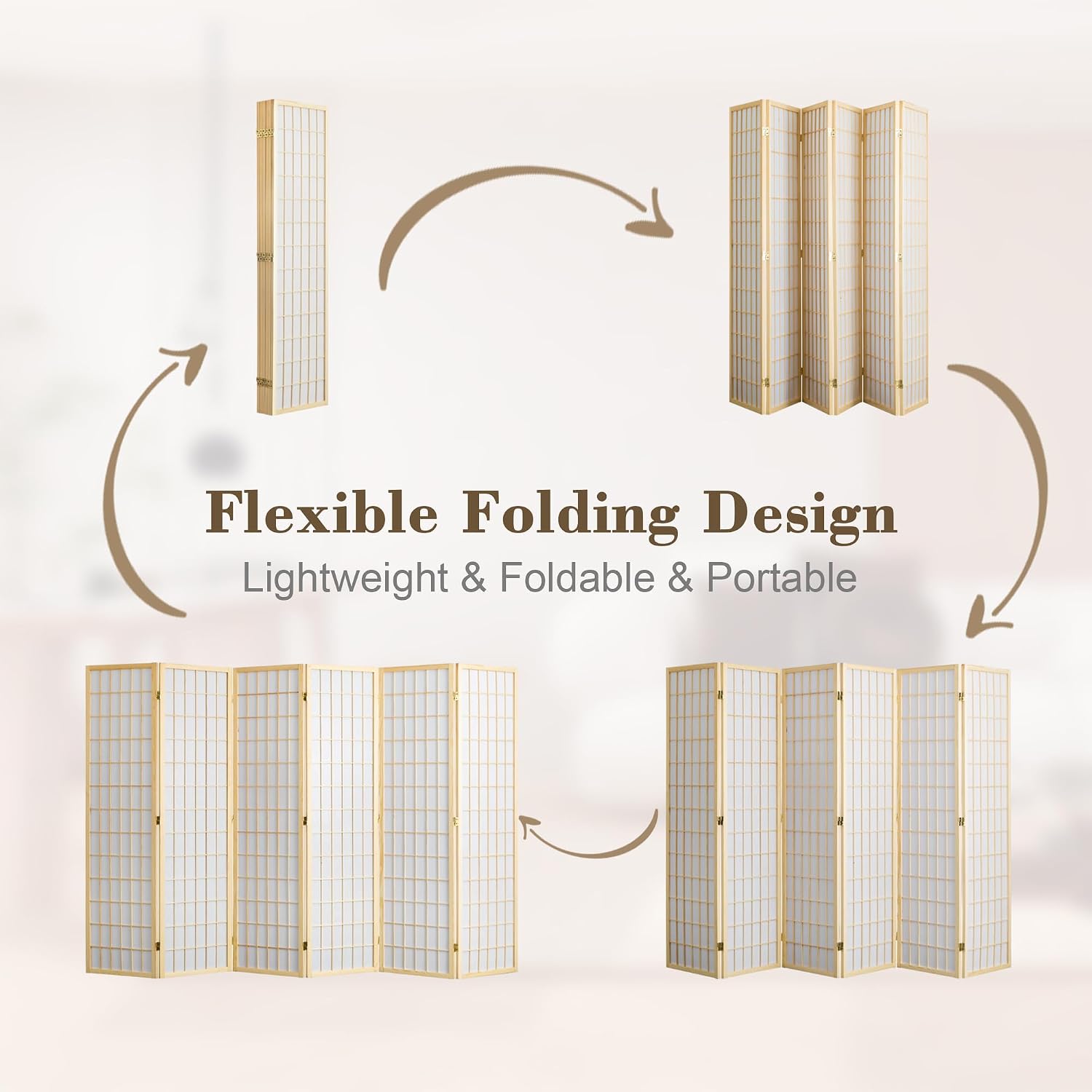 6 Panel Folding Room Divider P - đánh giá và giá Shoji Screen Divider