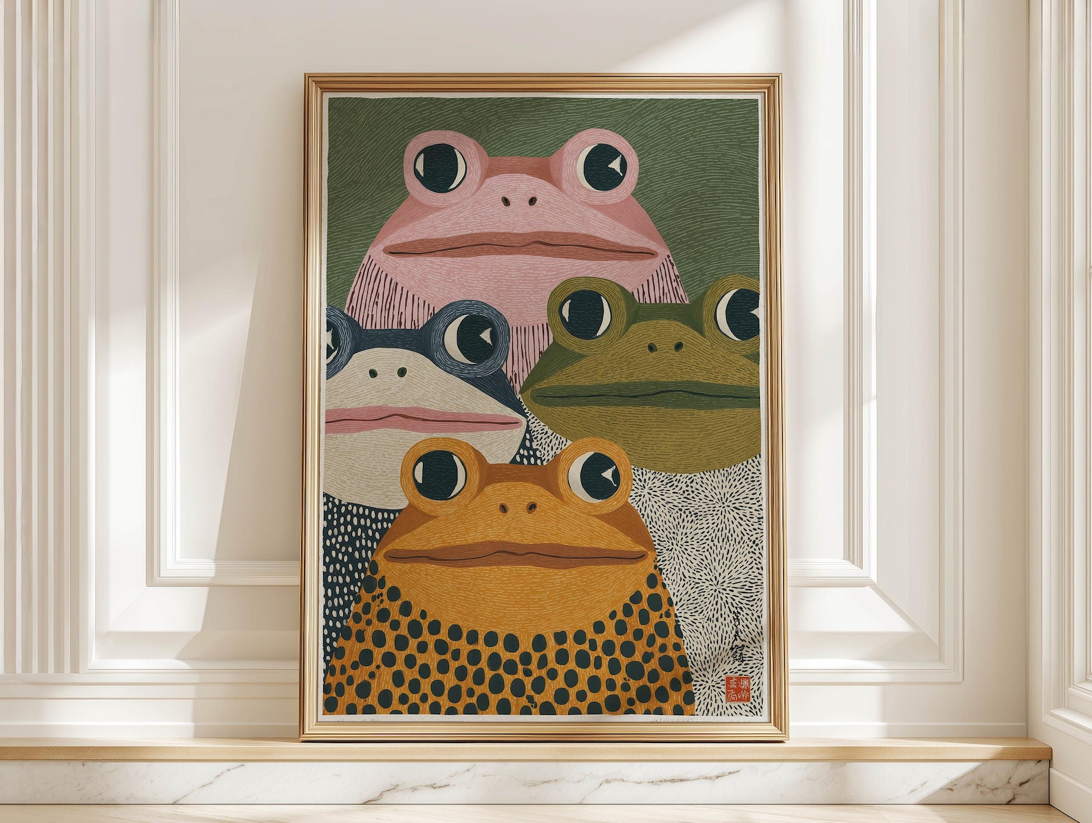 Modern Japanese Frog Art Print - đánh giá và giá Japanese Lifestyle