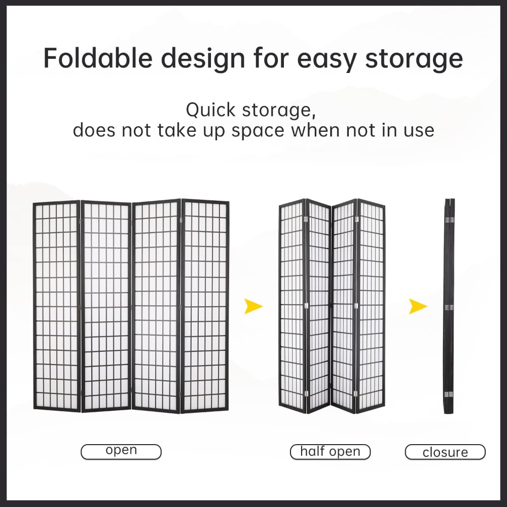 4-Panel Shoji Room Divider, 6F - đánh giá và giá Shoji Screen Divider