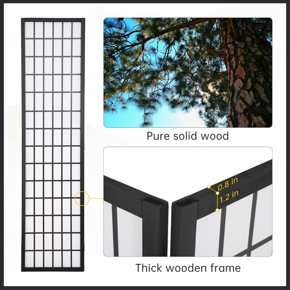 4-Panel Shoji Room Divider, 6F - đánh giá và giá Shoji Screen Divider